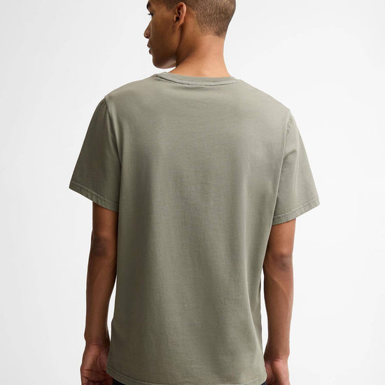 Young Ideas & Henmores - Washington Overdyed Logo Tailored T-Shirt - OL56 Dusty Olive - M