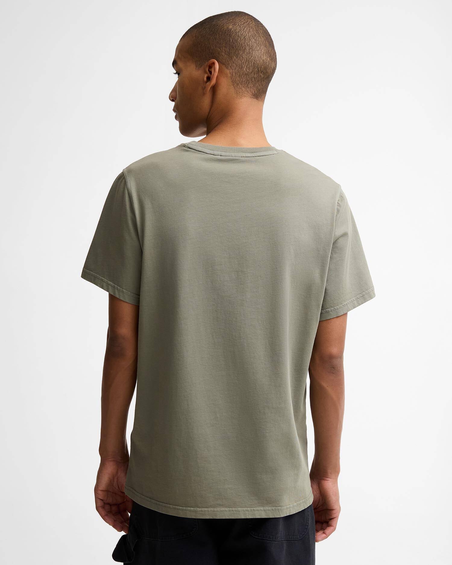 Young Ideas & Henmores - Washington Overdyed Logo Tailored T-Shirt - OL56 Dusty Olive - M