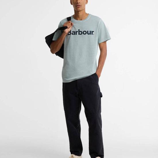 Young Ideas & Henmores - Washington Overdyed Logo Tailored T-Shirt - TE13 Dusty Slate - M
