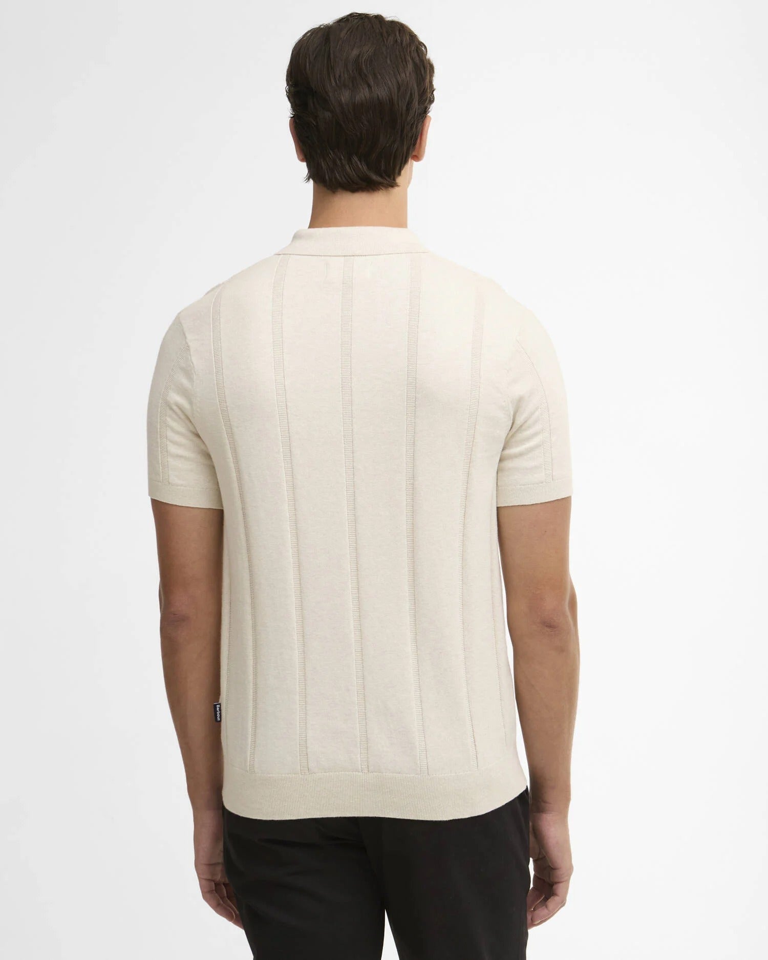 Young Ideas & Henmores -Wellburn Knitted Polo Shirt -BE72 Oatmeal -M