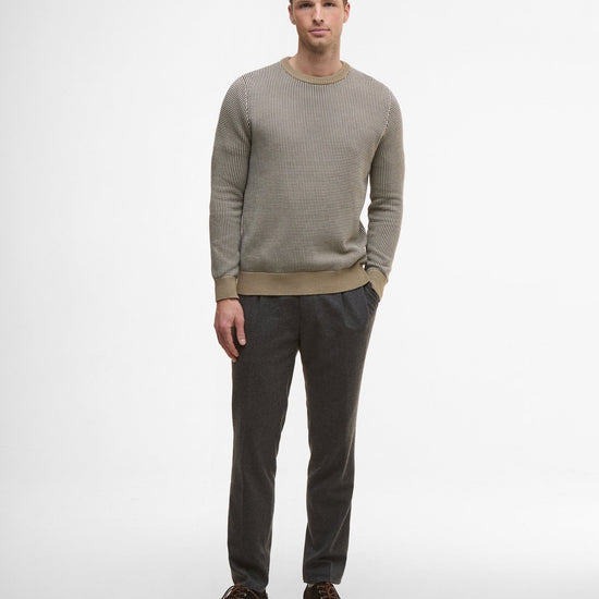 Young Ideas/Henmores - Wells Crew Neck Sweater - ST17 Washed Stone - M