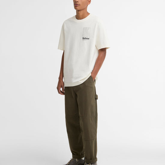 Young Ideas & Henmores -Woodbine Relaxed Graphic T-Shirt -WH32 Whisper White -L
