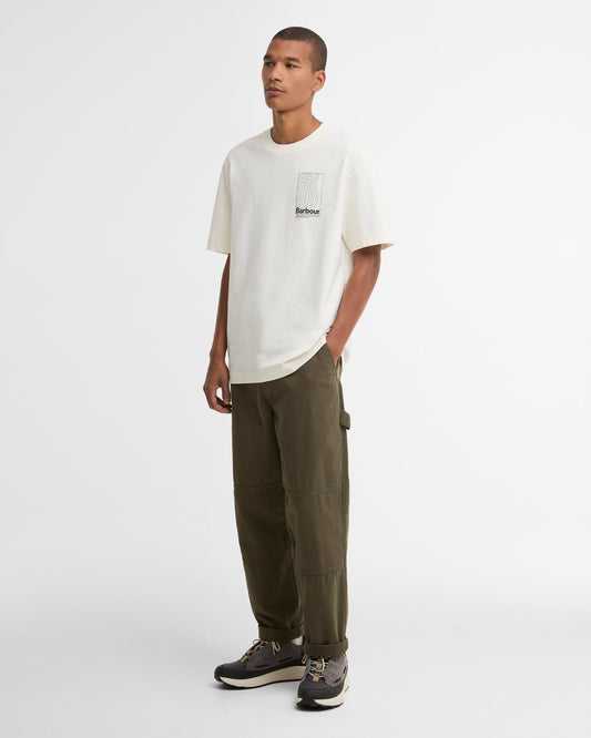 Young Ideas & Henmores -Woodbine Relaxed Graphic T-Shirt -WH32 Whisper White -L