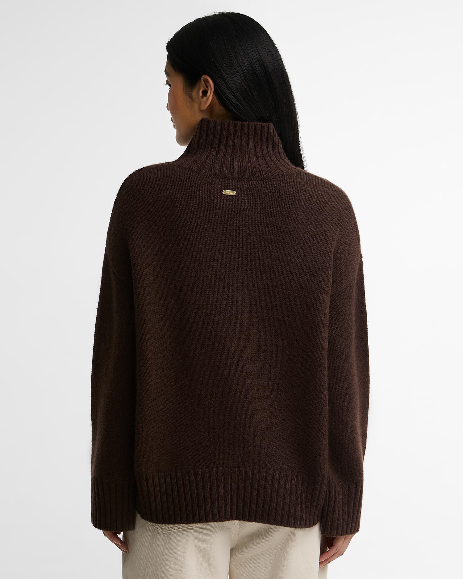 Young Ideas & Henmores -Woodhouse Cashmere Blend Funnel Neck Knitted Jumper -OL71 Olive -8