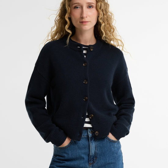 Young Ideas & Henmores -Woodhouse Cashmere Blend Knitted Cardigan -NY73 Navy -8