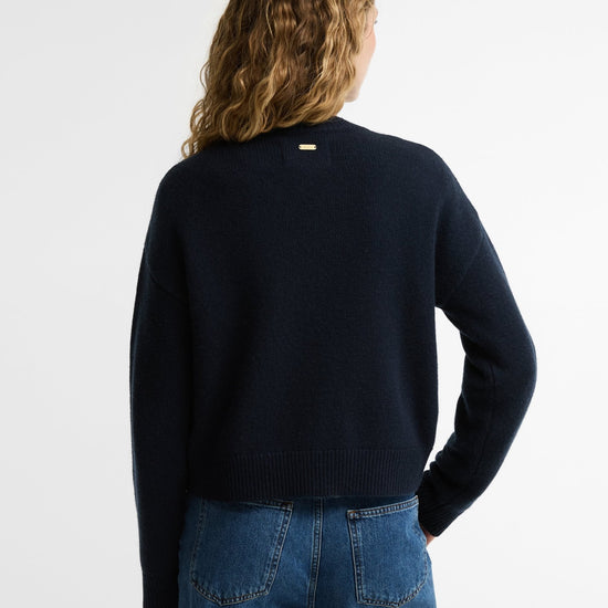 Young Ideas & Henmores -Woodhouse Cashmere Blend Knitted Cardigan -NY73 Navy -8
