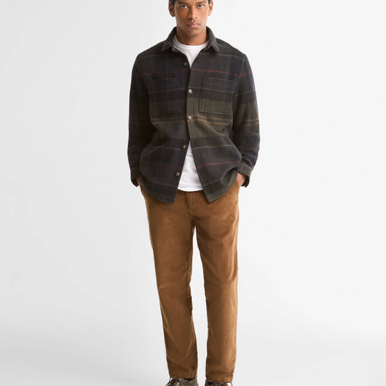 Young Ideas & Henmores -Woodlane Brushed Check Overshirt -TN43 Shadow Classic Tartan -L