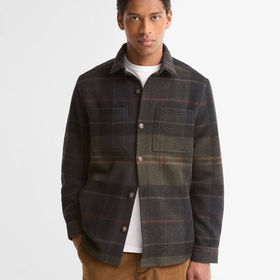 Young Ideas & Henmores -Woodlane Brushed Check Overshirt -TN43 Shadow Classic Tartan -L