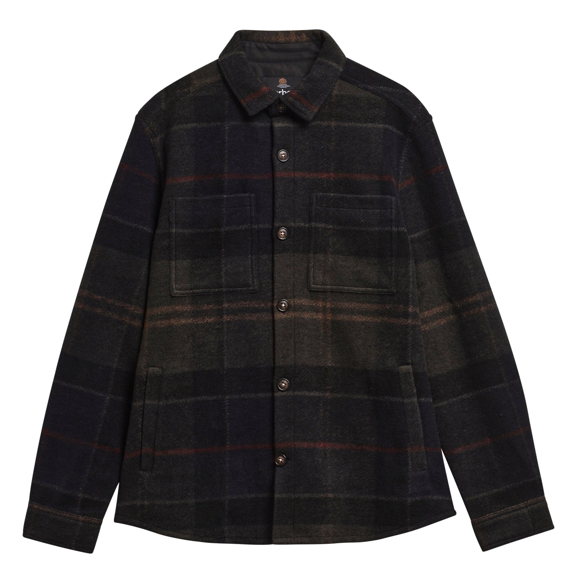 Young Ideas & Henmores -Woodlane Brushed Check Overshirt -TN43 Shadow Classic Tartan -L