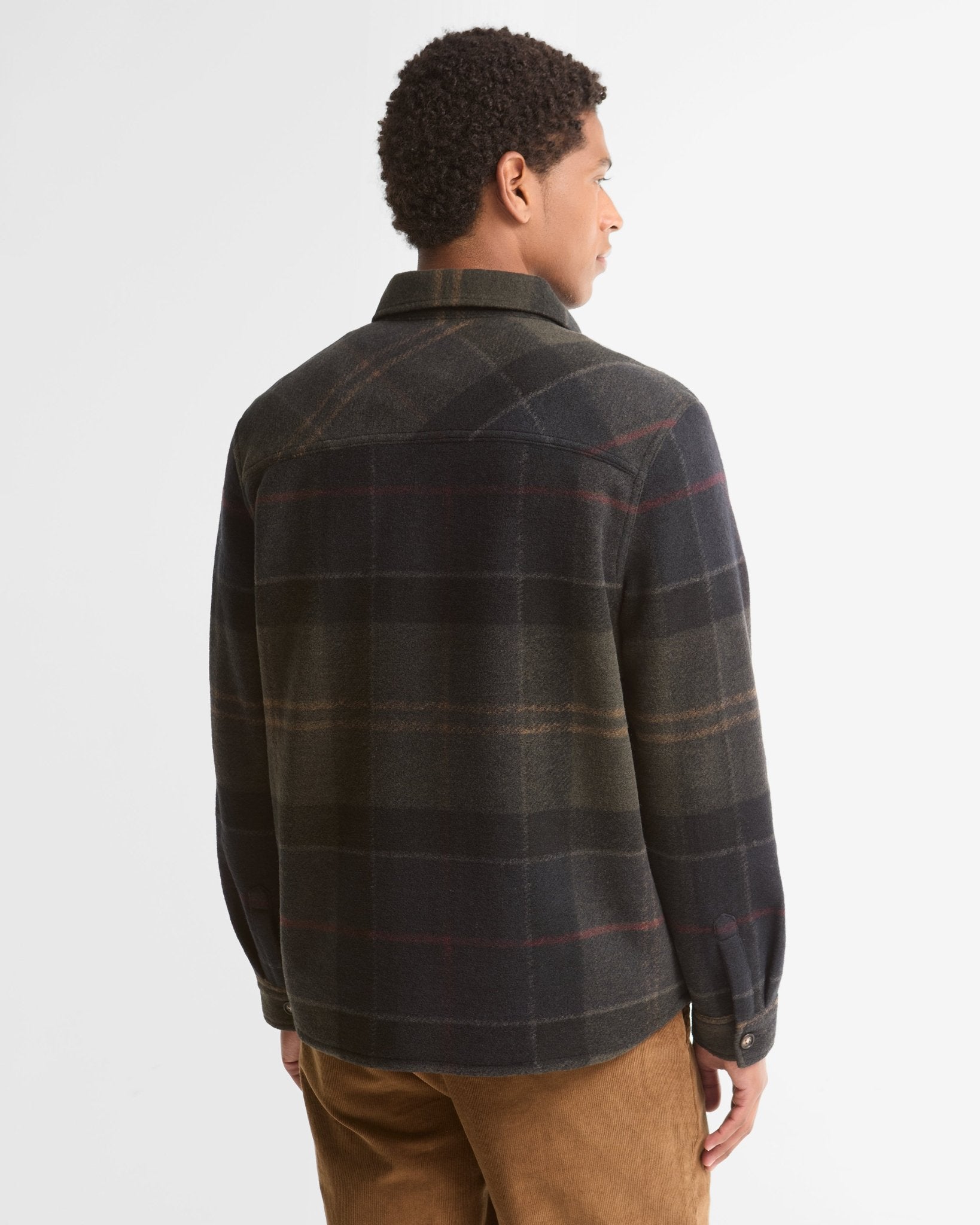Young Ideas & Henmores -Woodlane Brushed Check Overshirt -TN43 Shadow Classic Tartan -L