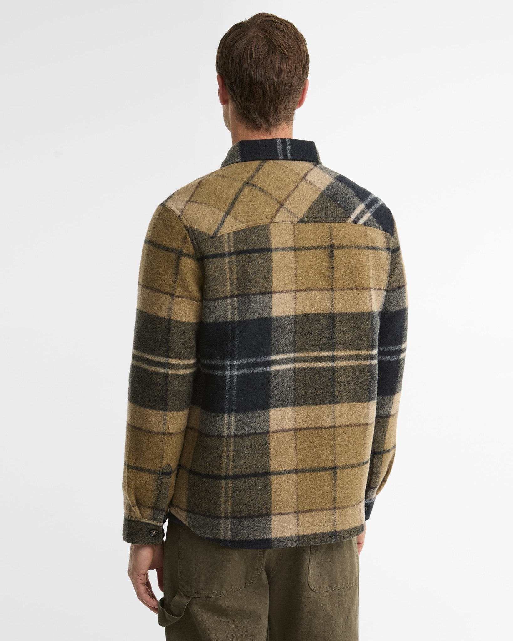 Young Ideas & Henmores -Woodlane Brushed Check Overshirt -TN43 Shadow Classic Tartan -L