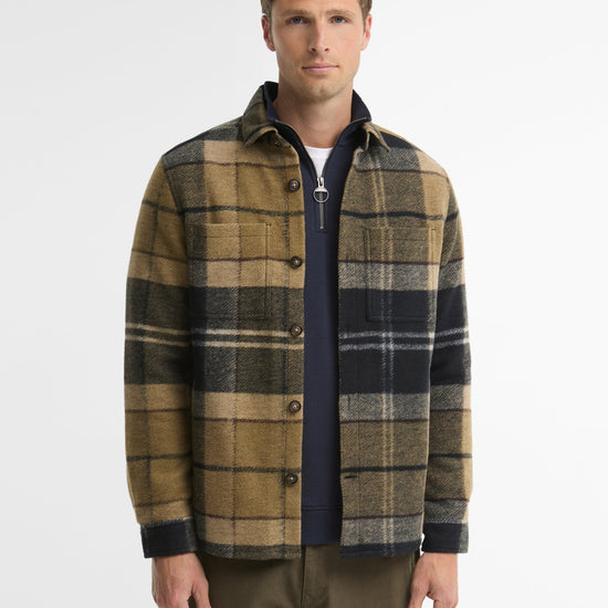 Young Ideas & Henmores -Woodlane Brushed Check Overshirt -TN43 Shadow Classic Tartan -L
