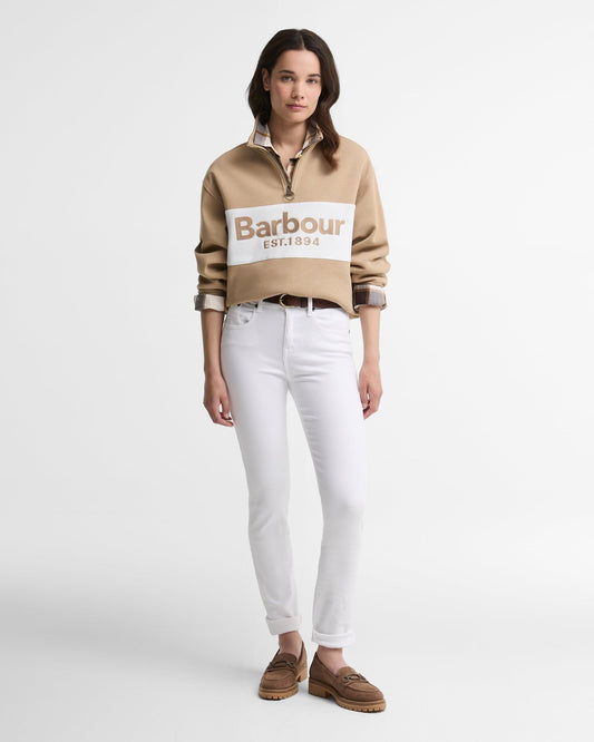 Young Ideas & Henmores -Zaria Half Zip Sweatshirt -BE93 Warm Trench -8