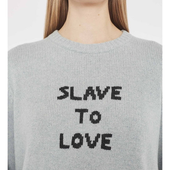 Young Ideas/Henmores - Slave To Love Merino Jumper - Sea Foam & Charcoal - XS