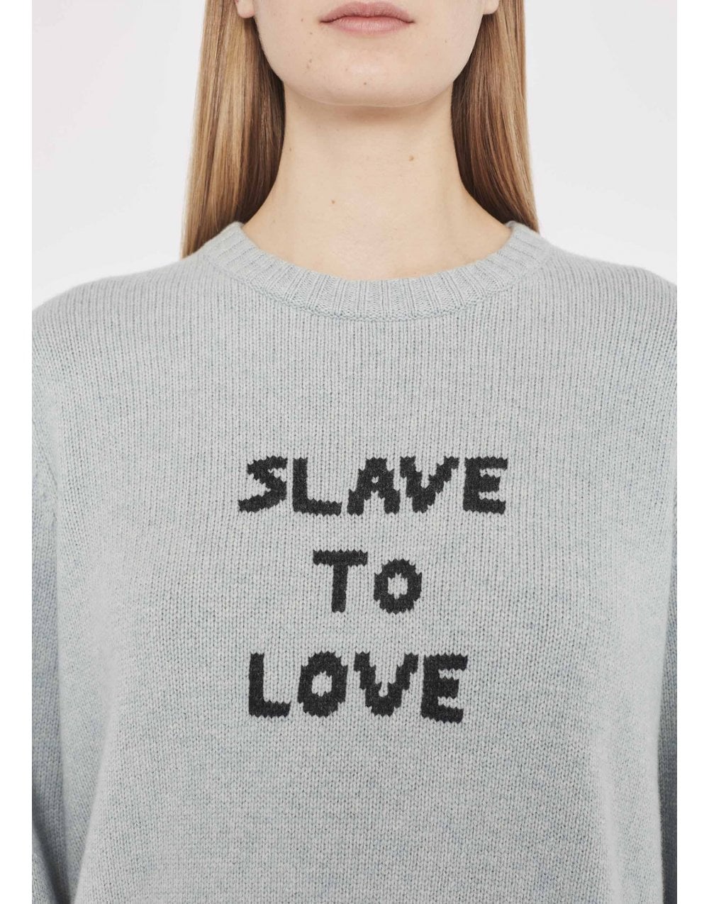 Young Ideas/Henmores - Slave To Love Merino Jumper - Sea Foam & Charcoal - XS