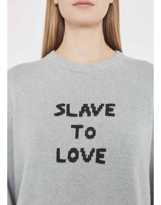 Young Ideas/Henmores - Slave To Love Merino Jumper - Sea Foam & Charcoal - XS