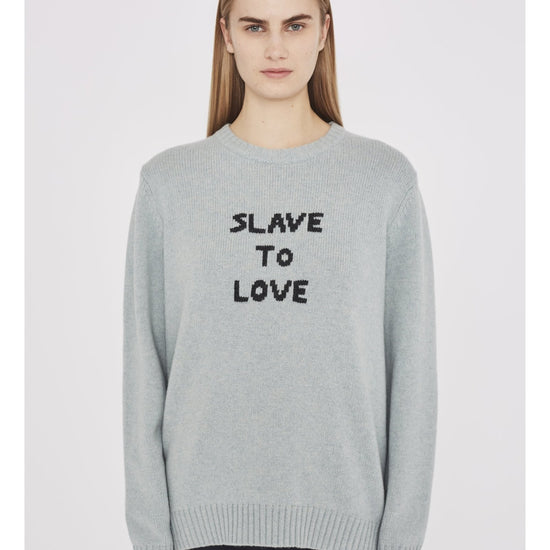 Young Ideas/Henmores - Slave To Love Merino Jumper - Sea Foam & Charcoal - XS
