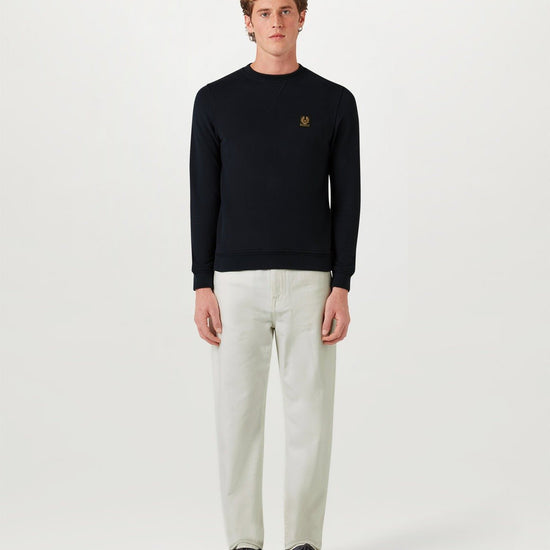 Young Ideas/Henmores - Belstaff Stamp Logo Crew Neck Sweatshirt - Dark Ink - M