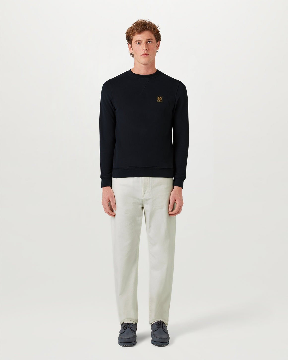 Young Ideas/Henmores - Belstaff Stamp Logo Crew Neck Sweatshirt - Dark Ink - M