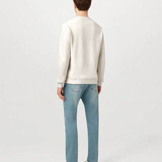 Young Ideas/Henmores - Belstaff Stamp Logo Crew Neck Sweatshirt - Silver Birch - M