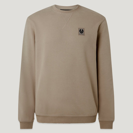 Young Ideas/Henmores - Belstaff Stamp Logo Crew Neck Sweatshirt - Dark Sand - S