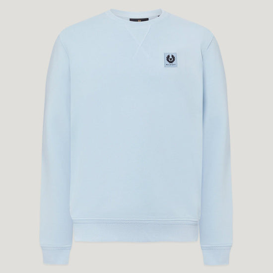 Young Ideas/Henmores - Belstaff Stamp Logo Crew Neck Sweatshirt - Sky Blue - S