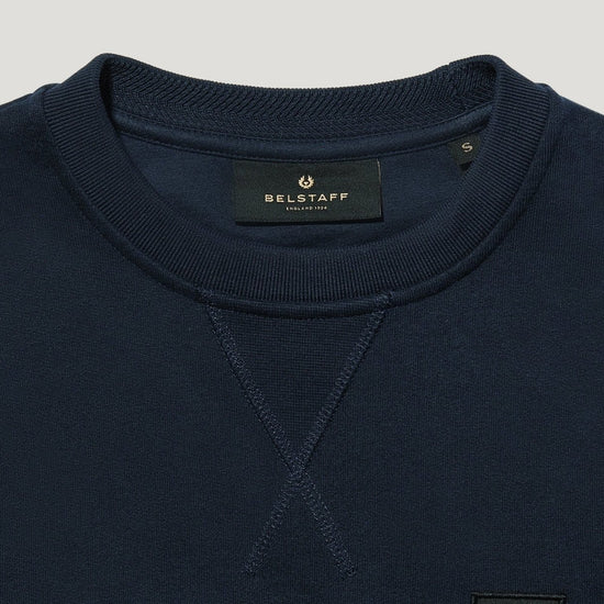 Young Ideas/Henmores - Belstaff Stamp Logo Crew Neck Sweatshirt - Dark Ink - M
