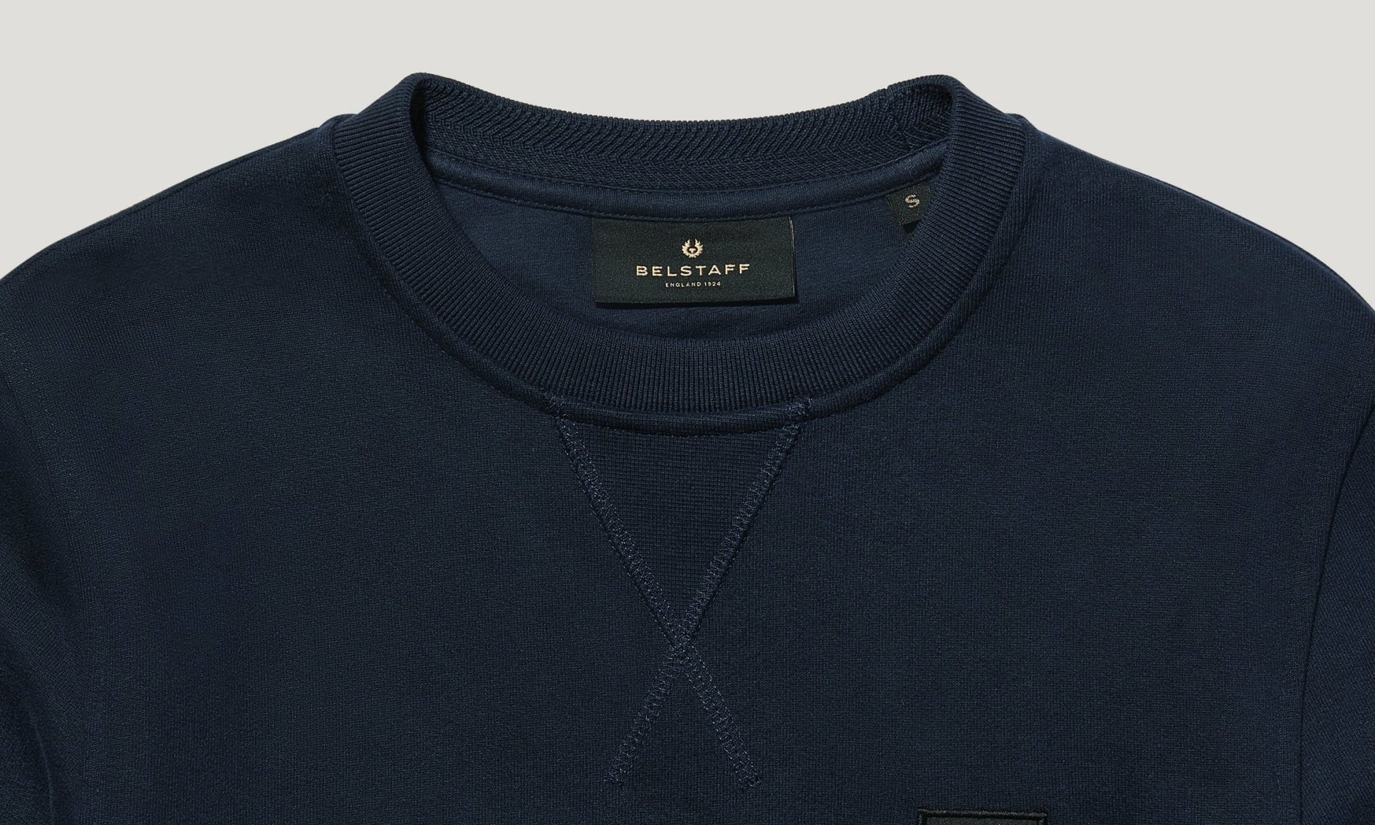Young Ideas/Henmores - Belstaff Stamp Logo Crew Neck Sweatshirt - Dark Ink - M