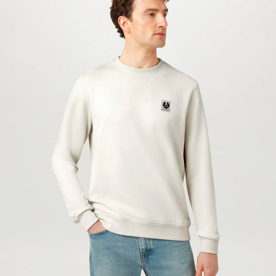 Young Ideas/Henmores - Belstaff Stamp Logo Crew Neck Sweatshirt - Dark Sand - S