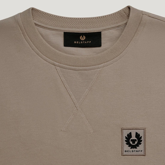 Young Ideas/Henmores - Belstaff Stamp Logo Crew Neck Sweatshirt - Dark Sand - S