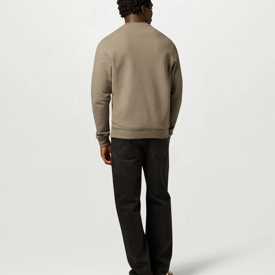 Young Ideas & Henmores -Belstaff Stamp Logo Crew Neck Sweatshirt -Atlantic Grey -M