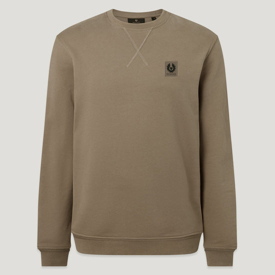 Young Ideas & Henmores -Belstaff Stamp Logo Crew Neck Sweatshirt -Dusty Taupe -M