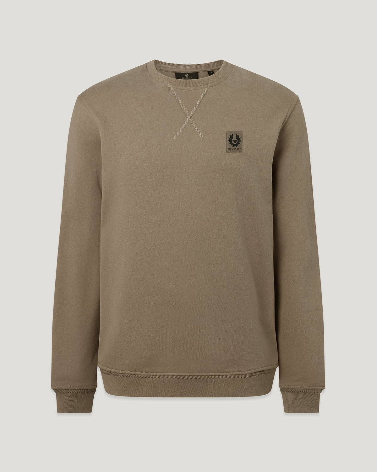 Young Ideas & Henmores -Belstaff Stamp Logo Crew Neck Sweatshirt -Dusty Taupe -M