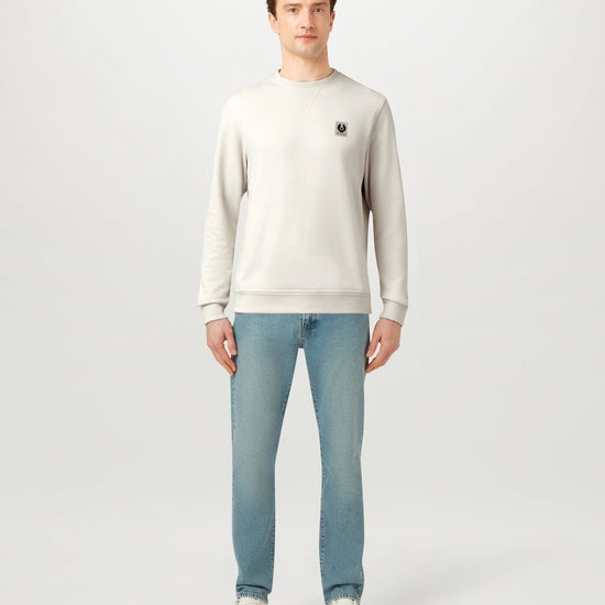 Young Ideas/Henmores - Belstaff Stamp Logo Crew Neck Sweatshirt - Silver Birch - M