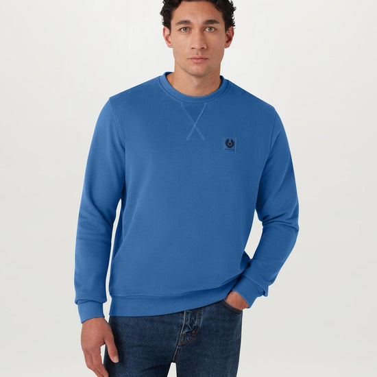 Young Ideas/Henmores - Belstaff Stamp Logo Crew Neck Sweatshirt - Marine Blue - S