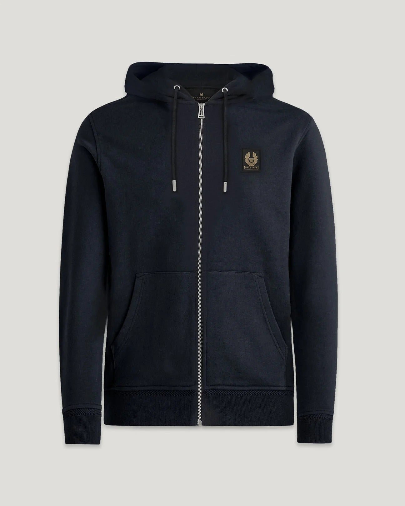 Young Ideas & Henmores -Belstaff Stamp Logo Full Zip Hoodie -Dark Ink -M