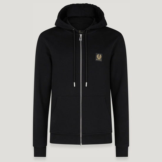 Young Ideas/Henmores - Belstaff Stamp Logo Full Zip Hoodie - Black - M