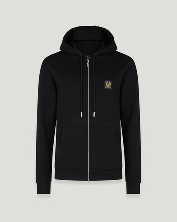 Young Ideas/Henmores - Belstaff Stamp Logo Full Zip Hoodie - Black - M