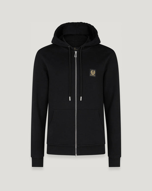 Young Ideas/Henmores - Belstaff Stamp Logo Full Zip Hoodie - Black - M