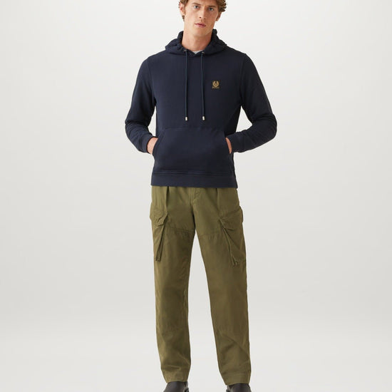 Young Ideas/Henmores - Belstaff Stamp Logo Hoodie - Dark Ink - M