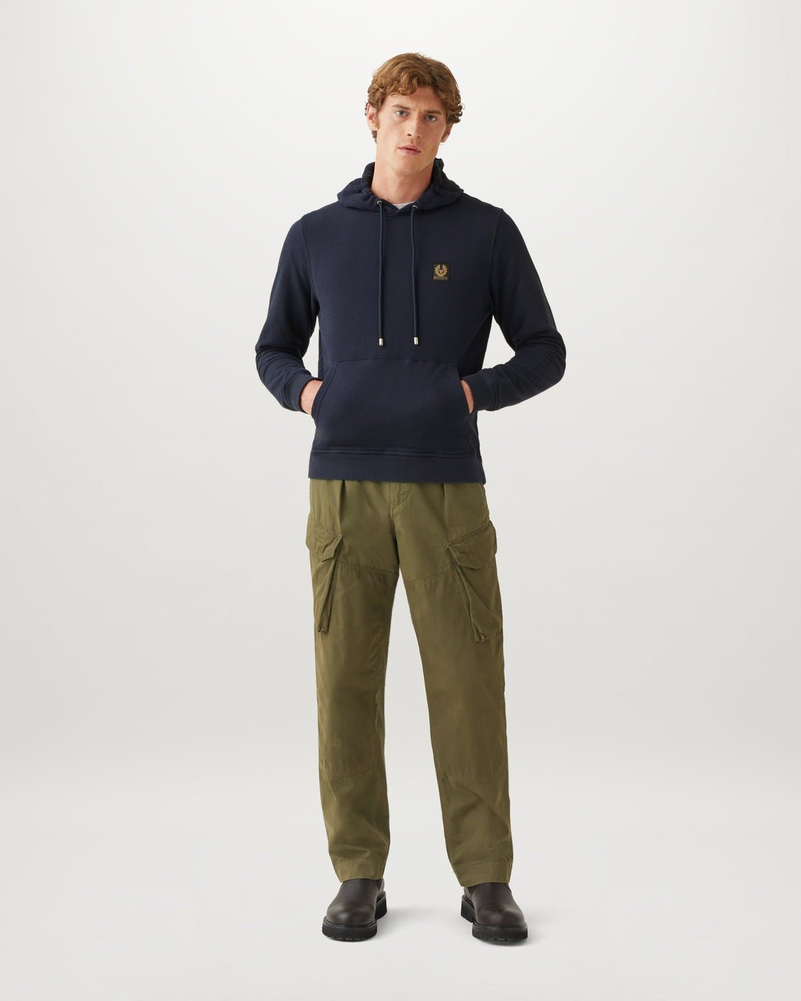 Young Ideas/Henmores - Belstaff Stamp Logo Hoodie - Dark Ink - M