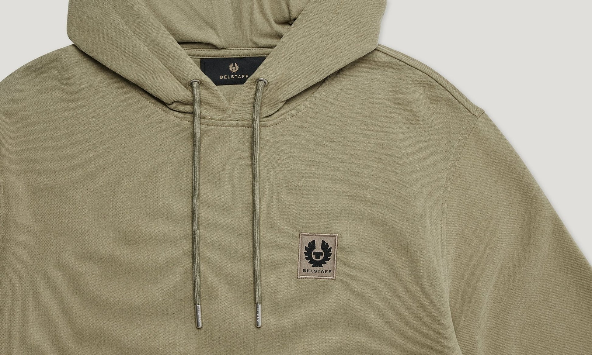 Young Ideas/Henmores - Belstaff Stamp Logo Hoodie - Fatigue Green - M