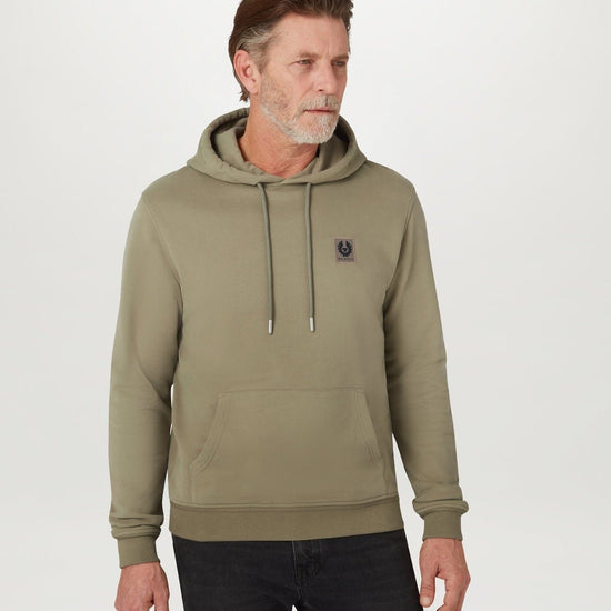 Young Ideas/Henmores - Belstaff Stamp Logo Hoodie - Fatigue Green - M
