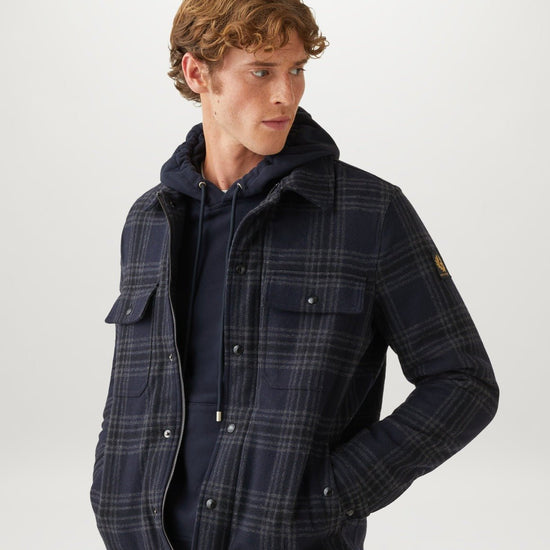 Young Ideas/Henmores - Belstaff Stamp Logo Hoodie - Dark Ink - M