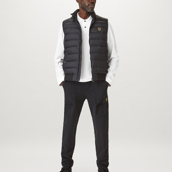 Young Ideas/Henmores - Belstaff Stamp Logo Long Sleeve Polo Shirt - White - M