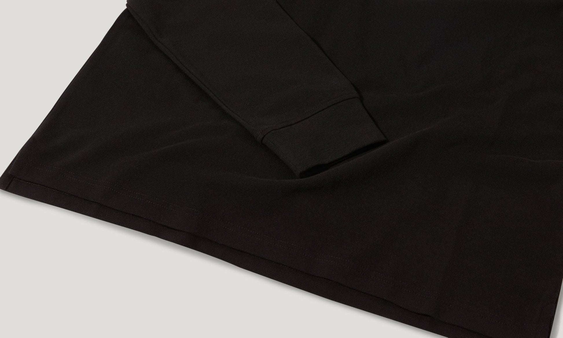 Young Ideas/Henmores - Belstaff Stamp Logo Long Sleeve Polo Shirt - Black - M