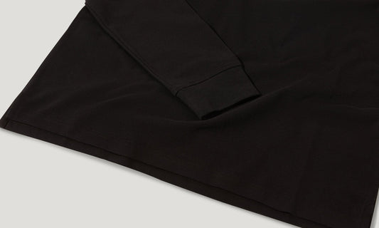 Young Ideas/Henmores - Belstaff Stamp Logo Long Sleeve Polo Shirt - Black - M