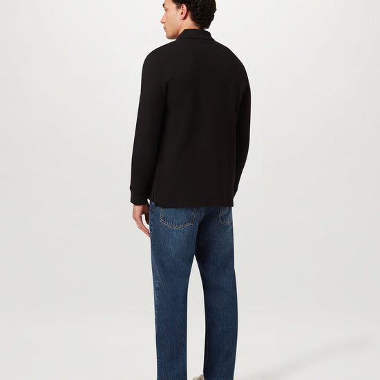 Young Ideas/Henmores - Belstaff Stamp Logo Long Sleeve Polo Shirt - Black - M