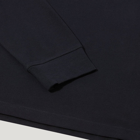 Young Ideas/Henmores - Belstaff Stamp Logo Long Sleeve Polo Shirt - Dark Ink - S