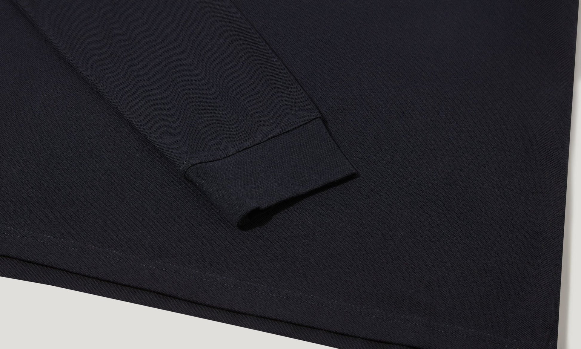 Young Ideas/Henmores - Belstaff Stamp Logo Long Sleeve Polo Shirt - Dark Ink - S